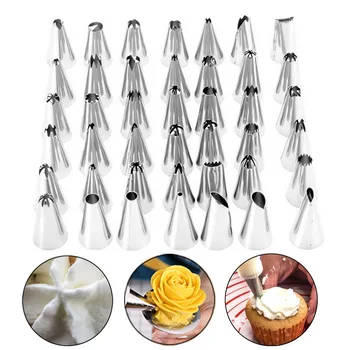 

36 Pcs/Set Icing Piping Nozzles Good Quality Stainless steel Icing Pining Tips Kit for Cupcakes Cookies Cake Decorating Tools