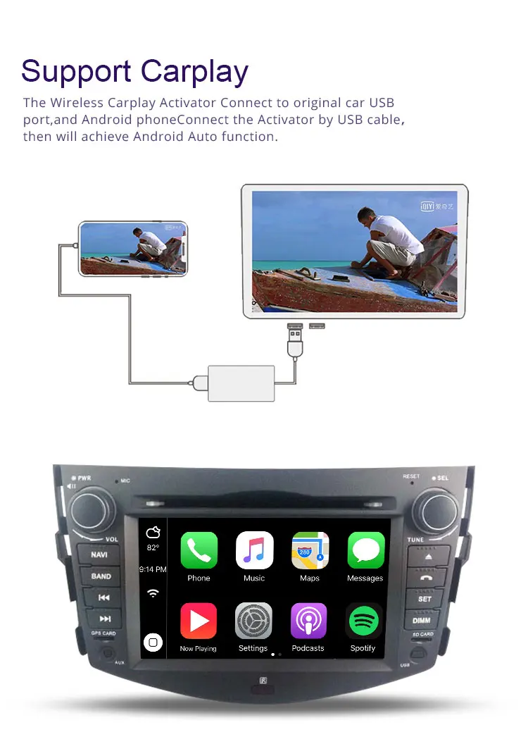 Cheap TOPBSNA IPS Android 9.0 Car DVD Player For Toyota RAV4 Rav 4 2007-2011 GPS Navi Stereo 2 Din Car Radio Octa cores 4G+64G Auto SD 9