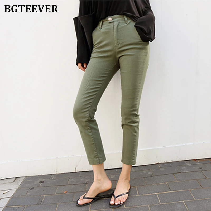 

Fashion Army Green Slim Jeans for Women Skinny High Waist Jeans Female Denim Pencil Pants Stretched Women Jeans Pants Plus Size
