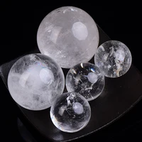 1PC Natural Rock Crystal Quartz Ball Polished Globe Massaging Ball Reiki Healing Stone Home Decoration Exquisite Souvenirs Gift 2