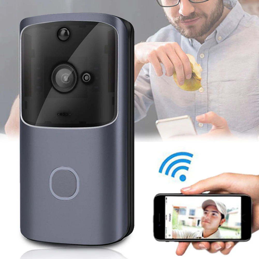 

Wireless Video Doorbell Home Infrared Smart Easy Install Camera WIFI Two-way Talk Night Vision Security Remote Control