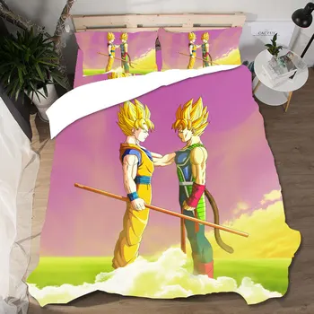 

Dragon Ball Bedding Set Cotton Bed Linen Luxury edredones y conjuntos de ropa de cama Home Textiles 3D King Size Bed Linen Set