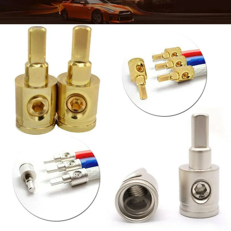 2pcs Car Audio 4g To 8g Amp Input Terminal Power Wire Reducers Modified Shri For Car Audio Amp