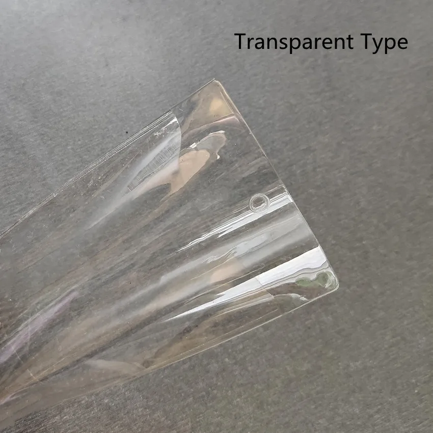 100pcs 작은 플라스틱 비닐 PVC 레이블 포켓 교수형 슬리브 보호 커버 가방 디스플레이 가격 기호 카드 태그 프로모션