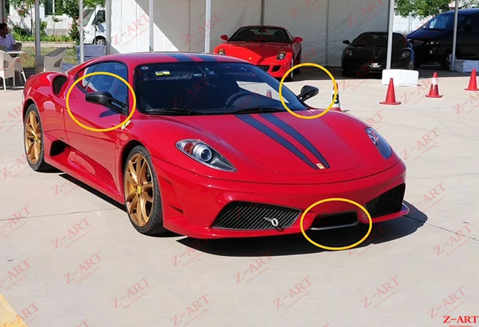 Z-ART передняя губа из углеродного волокна для Ferrari F430 из углеродного волокна передний разделитель Ferrari F430 из углеродного волокна передняя средняя отделка