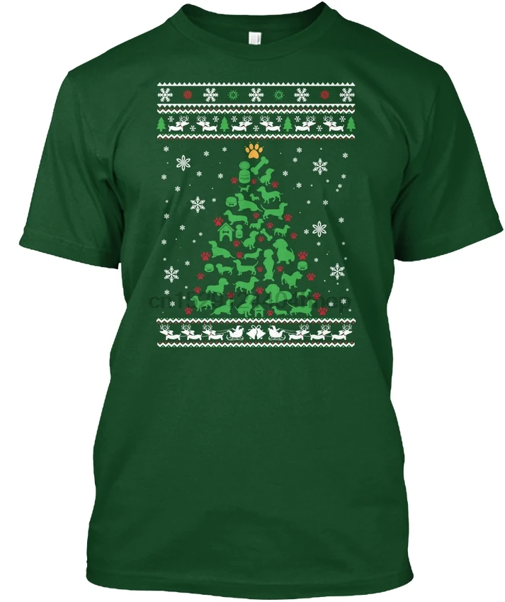 

Dachshund Christmas Tree Popular Tagless Tee T-Shirt
