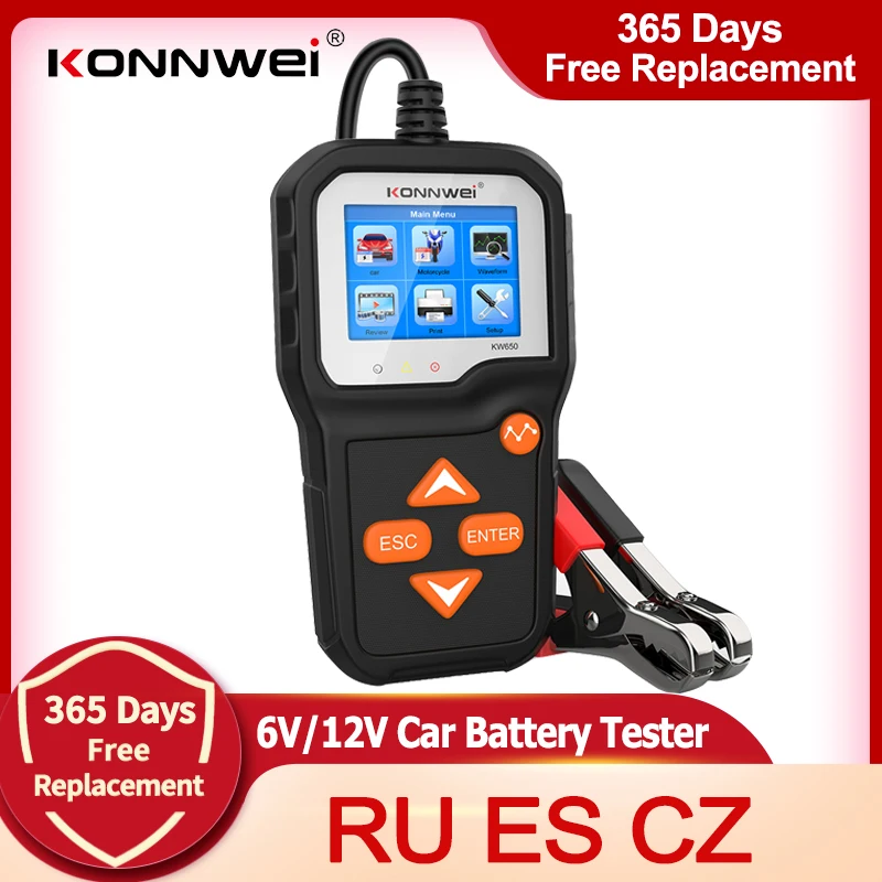 Best Offers Car-Battery-Tester Analyzer Konnwei Kw650 2000 Quick-Cranking for 6V/12V 100/To/2000/.. Vy8bXdKrG