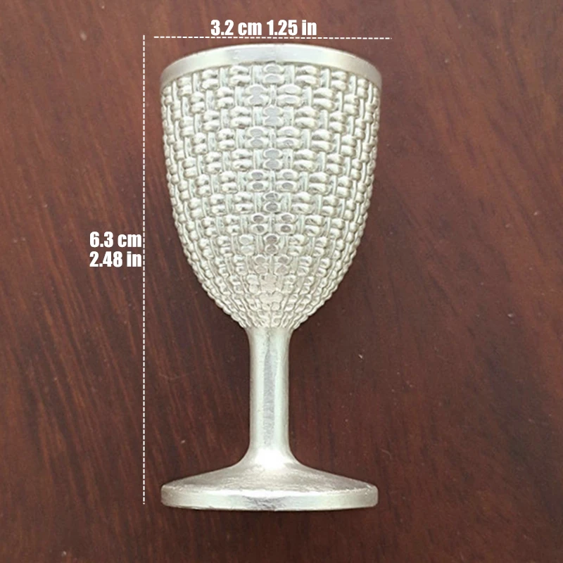 Mini Spirits Wine Glasses Cup 20ml Alloy Retro Embossed Silver Diamond  Vodka Goblet Drinking Antique Wine Glass Gift Decoration - Wine Glass -  AliExpress