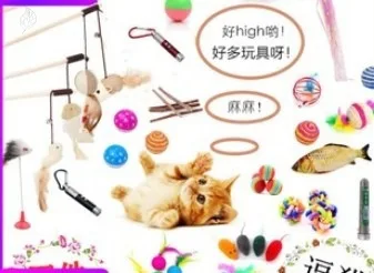 

Cat Supplies Cat Toy Self Hi Laser Mouse Cat Teaser Cat Playing Rod Fire Feather Molar Feather Bell Mint