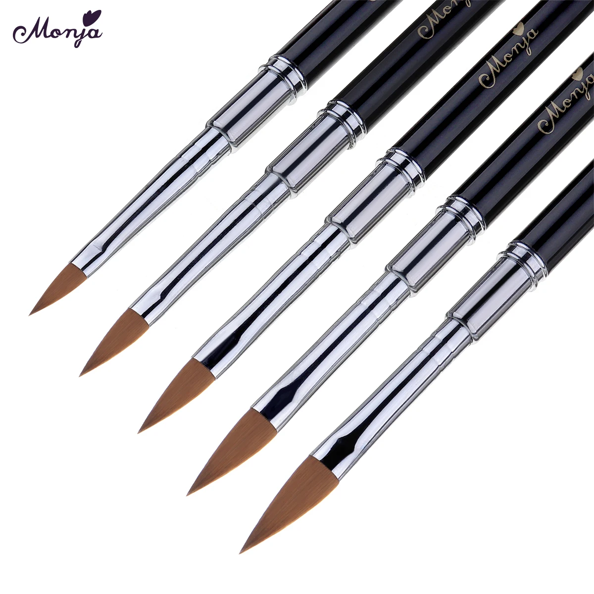 Monja Nail Art Kolinsky СОБОЛЬ Кисть Акриловая УФ-гель для ногтей строитель живопись цветок лепесток резьба Рисунок карандаш для маникюра, инструменты