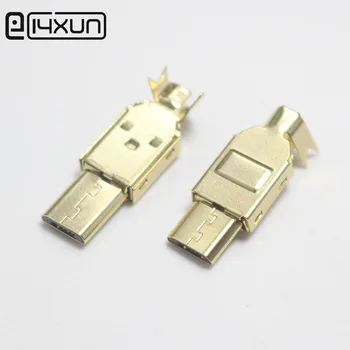 

5set 6mm /8mm Micro USB 5PIN 3 in 1 Male Plug Connectors Charger 5P Tail Charging Socket for Samsung Xiaomi redmi