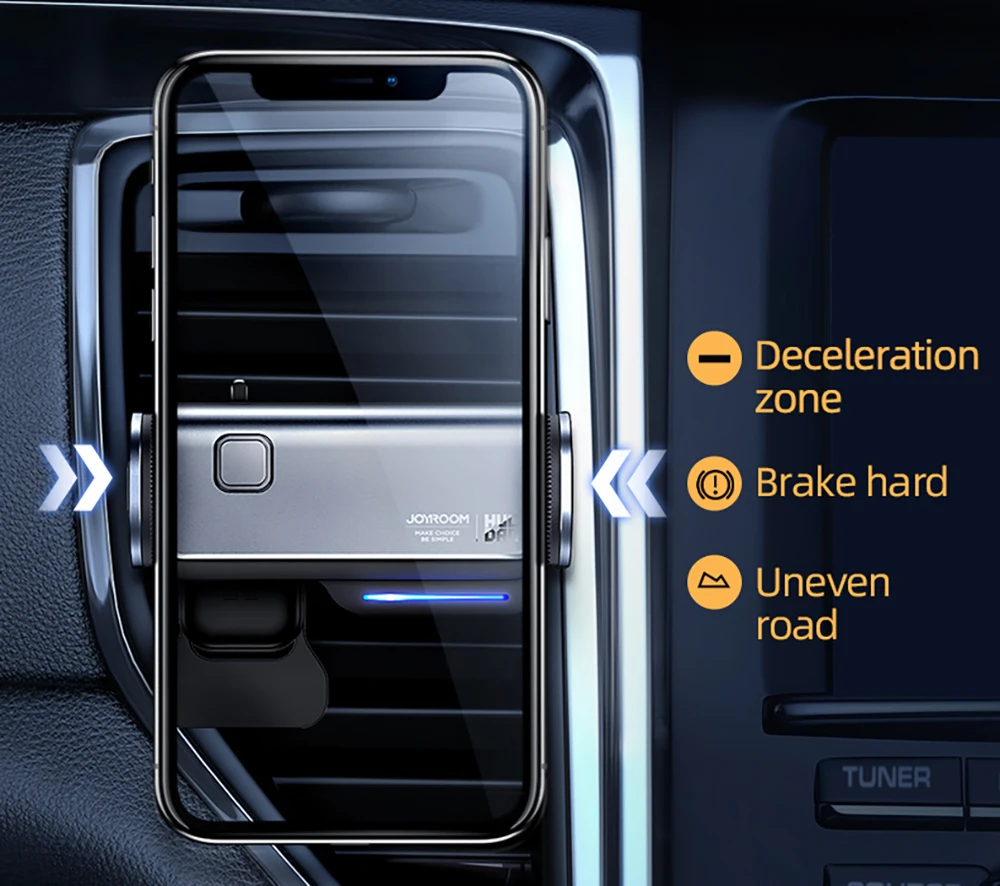 Joyroom Car Phone Holder Mini Smart Electric Locking Air Vent Clip Mobile Phone Mount Bracket Stand Auto Induction for iPhone cell phone stand holder