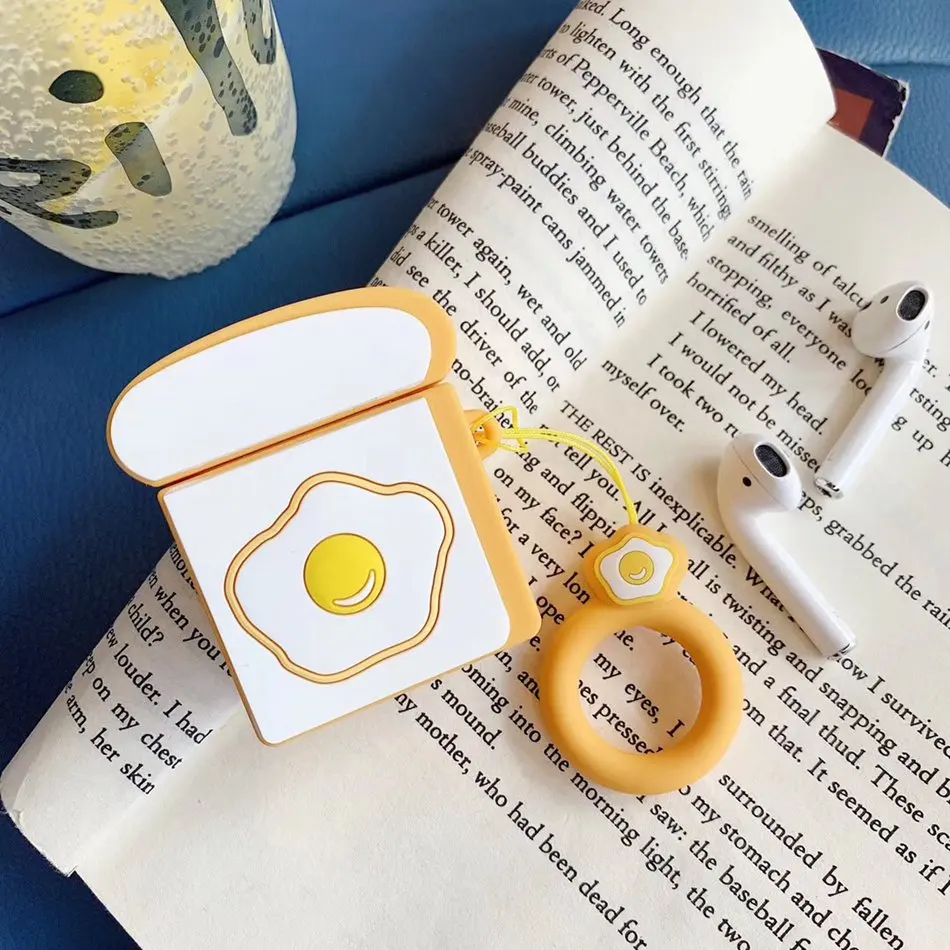 Toast A2 Для AirPods чехол 3D милый бисквит Кола бургер чехол для наушников s для Apple Airpods 2 забавная Защитная крышка с кольцом на палец - Цвет: Toast A2