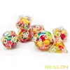 Bescon Fruit Polyhedral Dice Set, Novelty RPG Dice set of 7 3