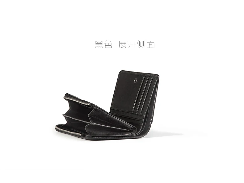 Original Vintage Men Wallets Zipper Real Leather Short Purse Small Wallet Leather Top Quality Male Money Clip Coin Bag Card Case