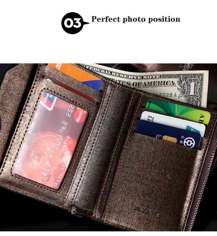 Xiaomi Mens Business Luxury Zipper wallets fashion Male Purse Coin Pocket Photo Card Holder