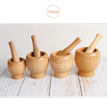 

Wooden tamping garlic can household tamping garlic can garlic mortar pot garlic mortar kitchen utensils practical wholesale pric