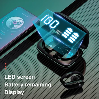 

Bluetooth V5.1 Earphones Wireless Headphones With Microphone Sports Waterproof Headsets Charging Box For Android IOS LED Display