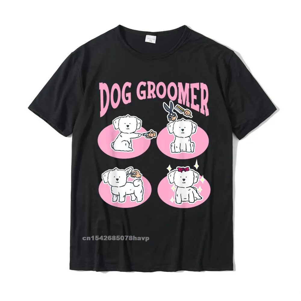 Camisa Top T-shirts comfortable Short Sleeve Discount Round Collar 100% Cotton Tops Shirts Tops Shirts for Men Summer/Autumn Maltese Puppy Dog Girl Cute Pet Grooming Spa Dog Groomer T-Shirt__1392.Maltese Puppy Dog Girl Cute Pet Grooming Spa Dog Groomer T-Shirt  1392 black.