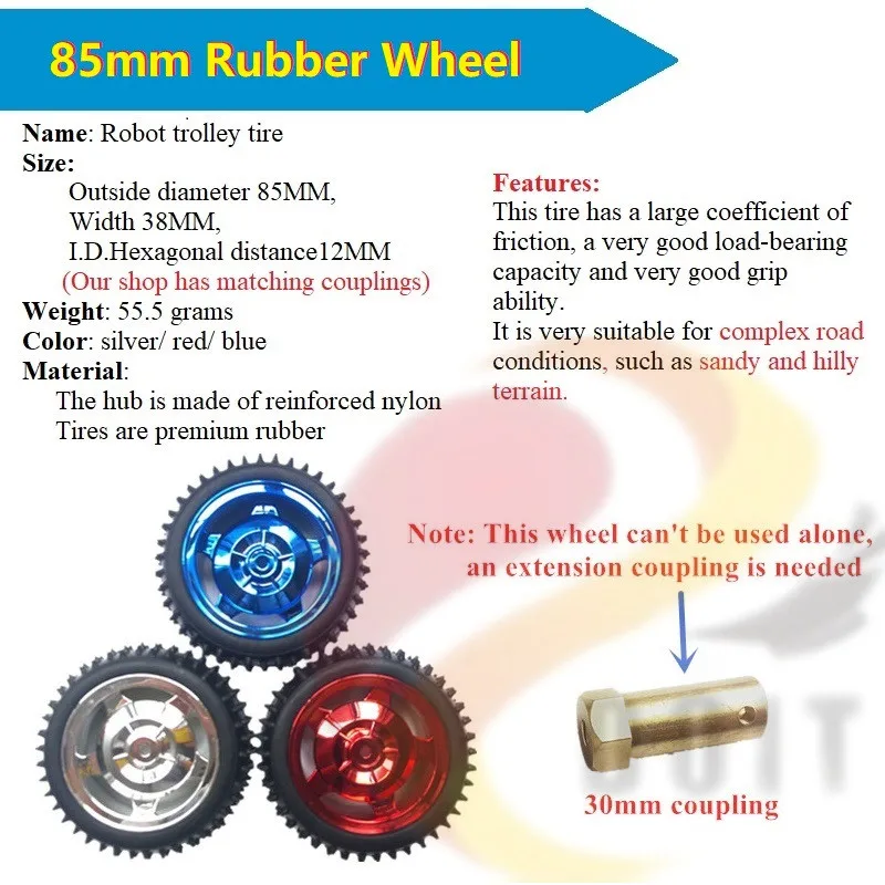 85mm rubber wheel5581_副本