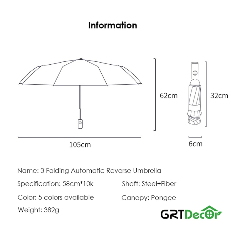 Automatic Folding Reverse Umbrellas for Men Women Travel Rain Umbrellas Windproof Business 10Rib Parapluie Inverted Sun Umbrella folding umbrella,automatic umbrella,windproof umbrella,reverse folding umbrella