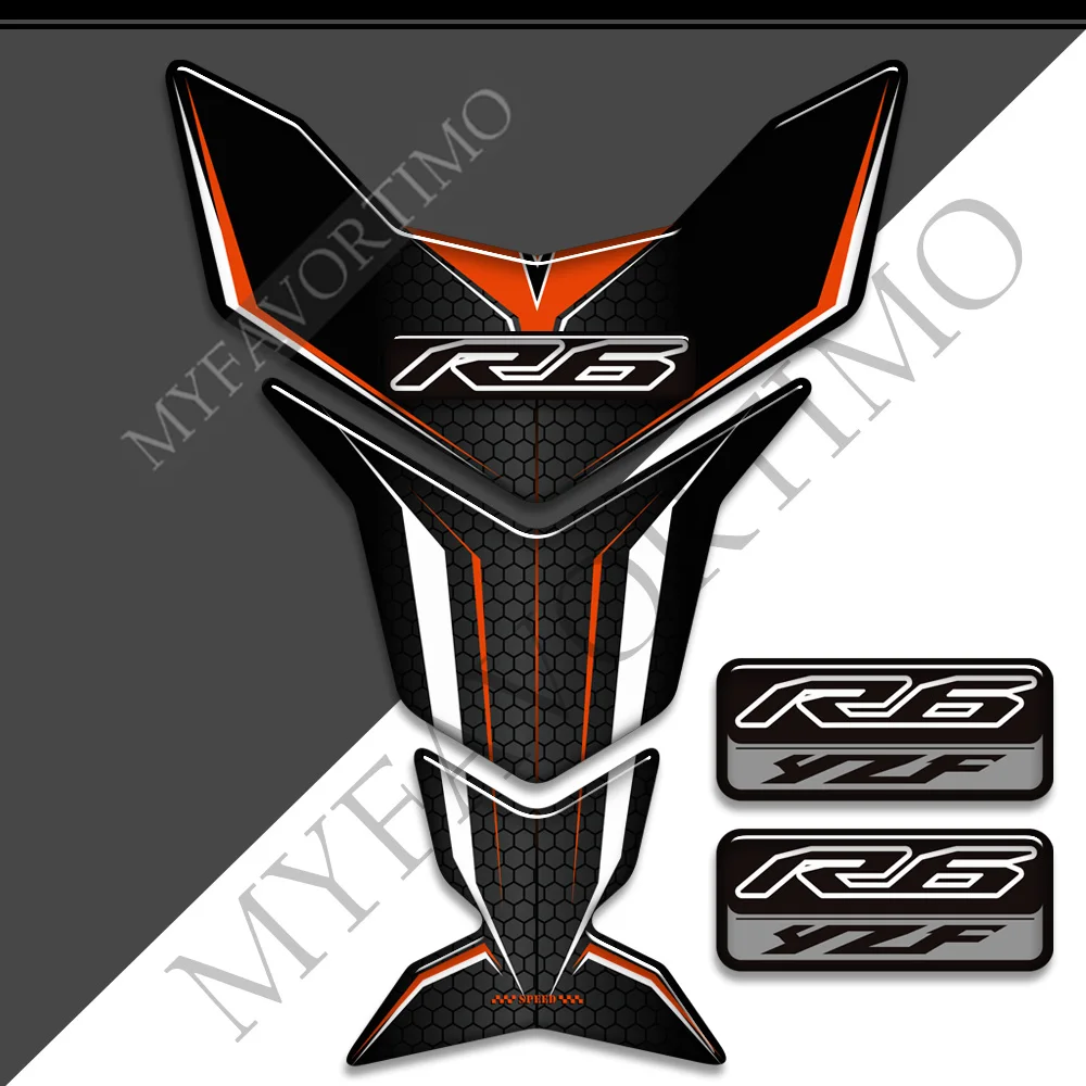 Tank Pad Fuel Protector Emblem Badge Logo Stickers Decal Knee For YAMAHA YZF-R6 YZF R6 YZFR6 2016 2017 2018 2019 2020 2021 2022 stickers for yamaha yzf r6 yzf r6 yzfr6 decals protector tank pad side grips gas fuel oil kit knee 2017 2018 2019 2020 2021 2022
