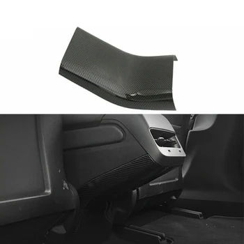 

Carbon Fiber Rear Seat Armrest Box Anti-Kick Cover Trim for Tesla Model 3 2017-2019