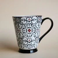Black White Mug Керамические подглазированные трехмерные традиционные экзотические дизайнерские высокие кружки/кофейные кружки - Цвет: Black White Mug