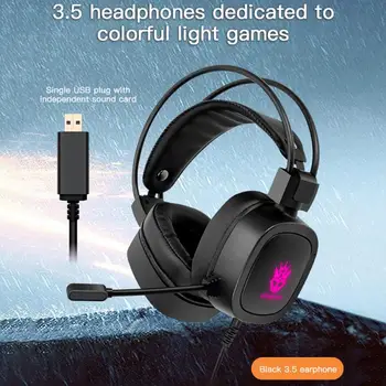 

S100 Computer Headset Wired Headphone 7.1 RGB Backlit Headset E-sports Games Headset With Microphone