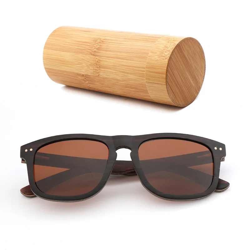 bamboo box Солнцезащитные очки ручной работы из бамбукового дерева, винтажные мужские и женские солнцезащитные очки, деревянные, для путешествий, пляжа, брендовые, дизайнерские, поляризационные, UV400 - Lenses Color: bamboo box