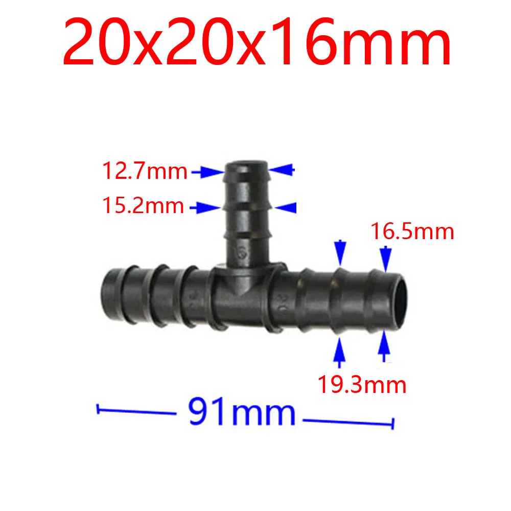 10/16/20mm Garten Schlauch Anschluss Reduzierung Tee Ellenbogen Barb  Schlauch Wasser Splitter 3-weg Rohr adapter Irrigator Fitting 1/2 3/4 10  stücke - AliExpress