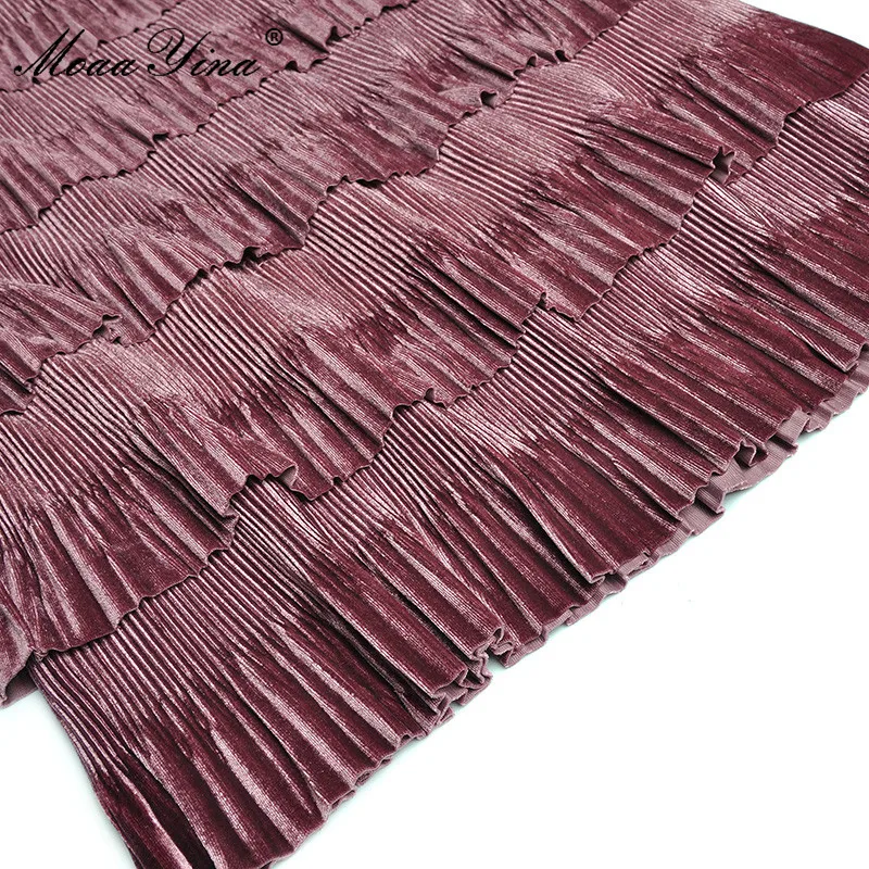 MoaaYina Fashion Designer dress Autumn Women's