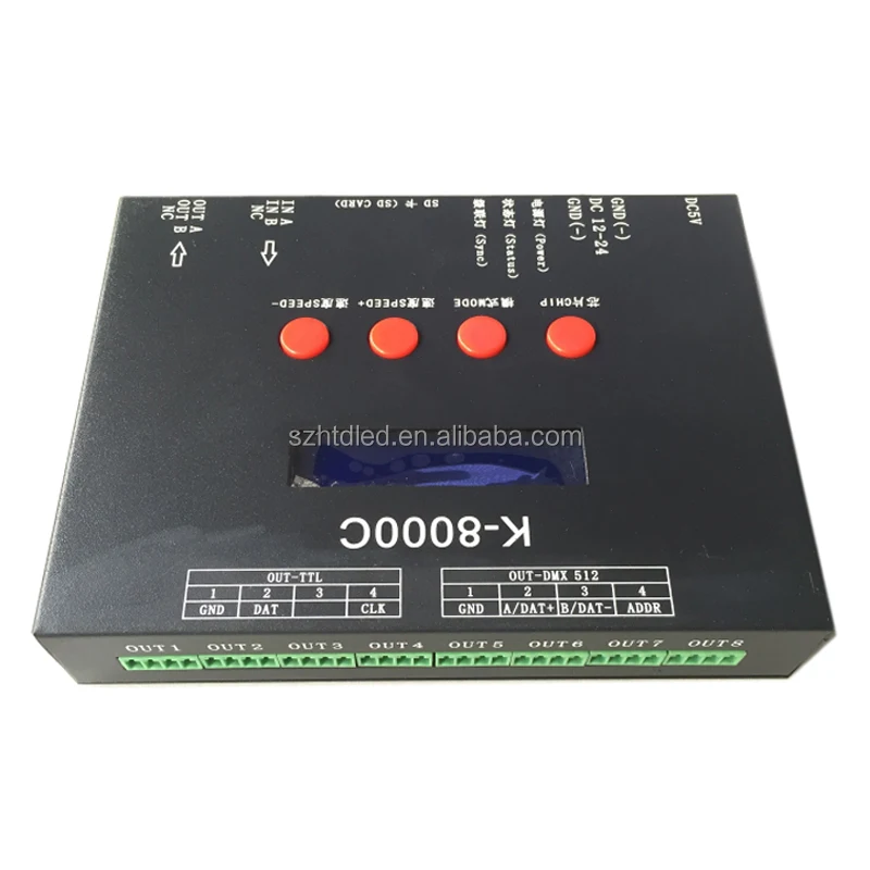 8 ports LED TTL controller CE full color controller