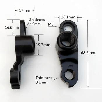 

100pc Bicycle gear rear derailleur hanger dropout SR142 For kellys WHYTE DROPWH17 Airborne Jamis Kinesis 142x12mm Pitch 1.75mm