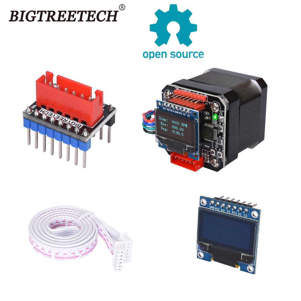 BIGTREETECH S42B V1.1 42 Stepper Motor Closed Loop Driver Control Board with OLED Display TMC2208UART Drive for Ender 3 SKR V1.4 afbeelding