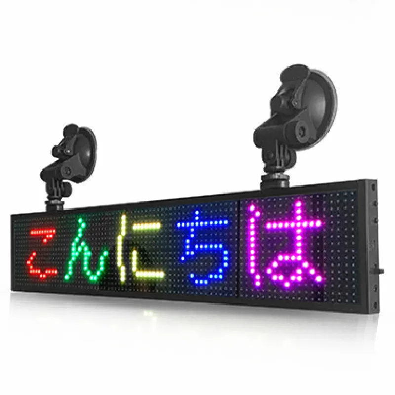 12v автомобиль P5 полноцветный RGB светодиодный знак с стеклянный стакан на присоске