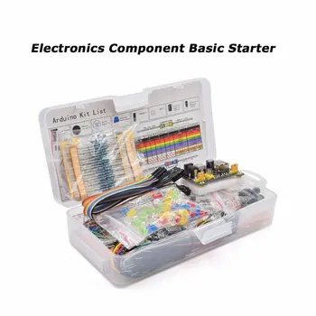 

Electronic Component Assorted Kit for Arduino Raspberry Pi STM32 with 830 Tie-points Breadboard Power Supply Set