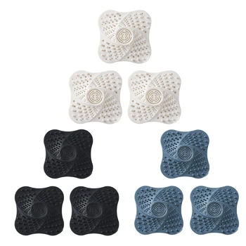 

3 Pcs Kitchen Sink Plug Home Toilet Sink Sewer Deodorizer Push-Type Anti-Hair Wash Basin Plug