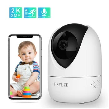 

IP Camera 1296P Ultra HD 3MP 2K Home Security Pet Camera Wifi with ICSee App Night Vision Two Way Audio CCTV Video Surveillance