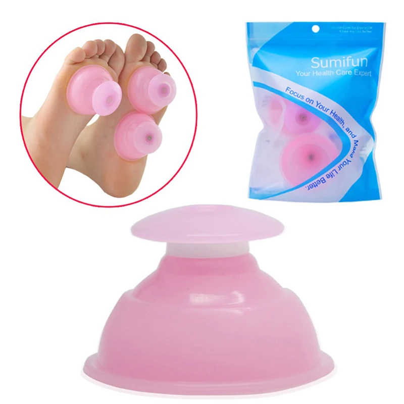 NEW SILICONE MASSAGE HELPER VACUUM BODY CUPS SET ANTI CELLULITE CUPPING F 