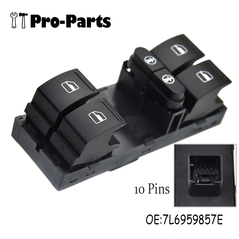 

New Front Driver Door Master Window Control Switch Button 7L6959857E For VW Volkswagen Touran Sharan Alhambra