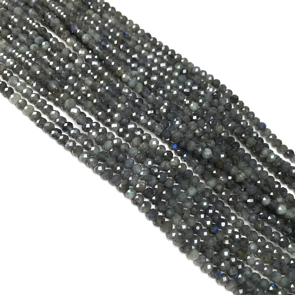 

Natural Stone Faceted Scattered bead Flash Stone small Beads for Jewelry Making DIY Necklace Bracelet Accessories size 3x4mm