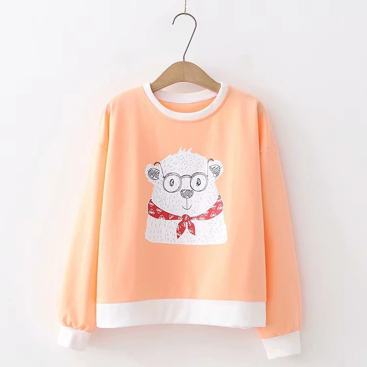 Merry Pretty женские короткие толстовки с рисунком медведя из мультфильма Harajuku толстовки Winte с длинным рукавом плюс бархатные милые пуловеры