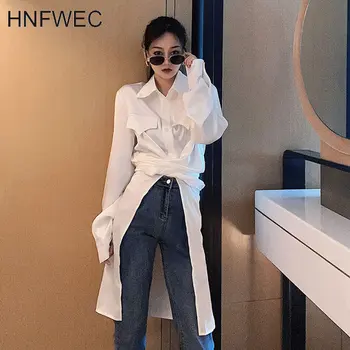 

Niche Style Solid Color Loose Casual Chiffon Sashes Medium and Long Dress Fashion 2020 Spring Summer Women Dress V874