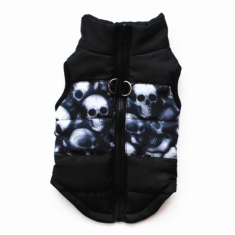 Waterproof Pet Dog Puppy Vest Jacket Print Warm Winter Dog Clothes Chihuahua Clothing Coat for Small Medium Large Dogs XS-XL - Цвет: Синий