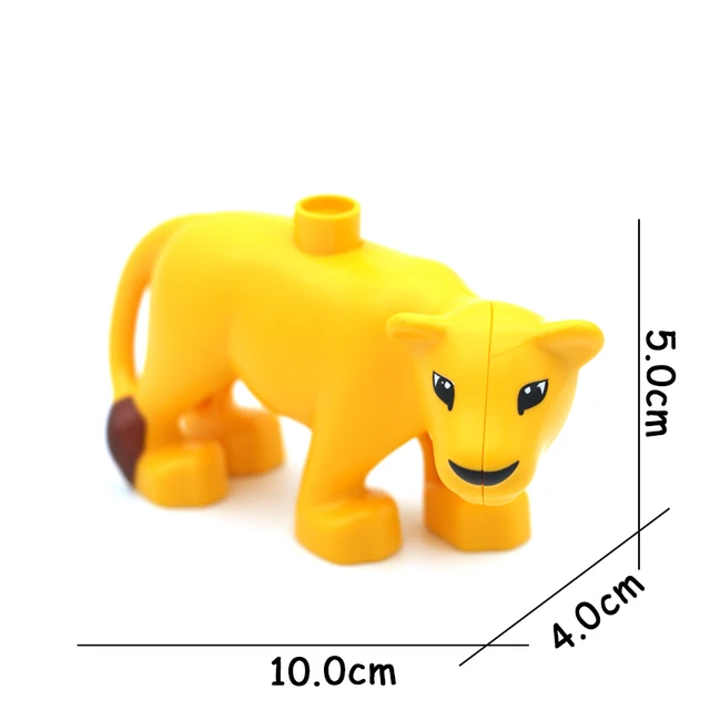 Big Size Building Blocks Animal Accessories Farm Figures Pig Rabbit Chicken Duck Dog Cat Bird horse Cow Sheep DIY Toys Gifts Lioness