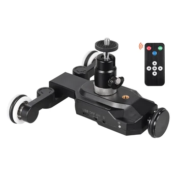 

Andoer Portable Wireless Motorized Camera Video Dolly Camera Slider Rolling Dolly Car Mini Slider with Remote Control Phone