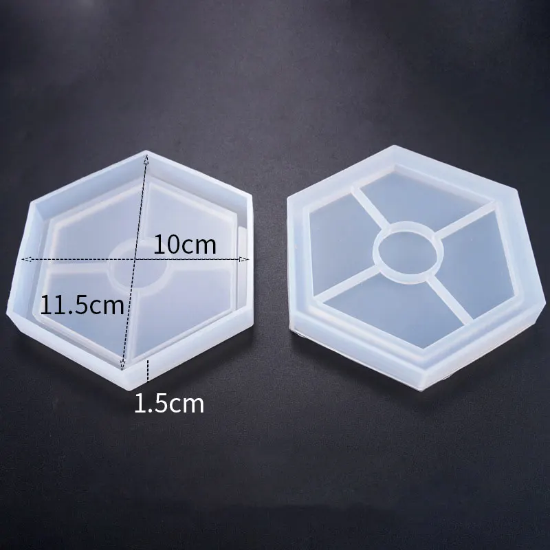 LET'S RESIN Coaster Mold Kit With 10pcs Square and Round Coaster