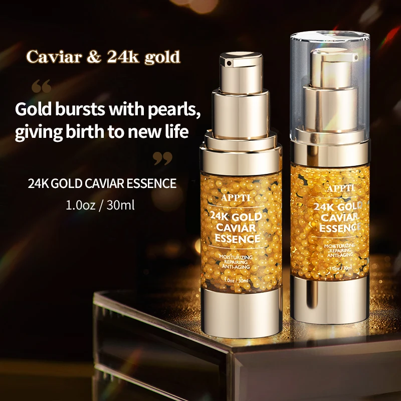 

APPTI Hyaluronic Acid Serum 24k Gold Face Moisturizing Solution Whitening Anti Aging Anti Wrinkle Acne Facial Essence