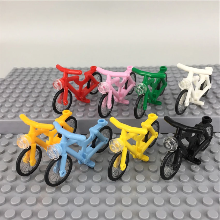 Single Legoingly Figure Accessories Building Block MOC Bicycle Bike Kit Brick Child DIY Toy Gift (1)